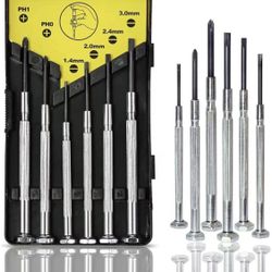 6PCS Mini Screwdriver Set, Small Professional Repair Tool Kit with 6 Different Size Flathead and Phillips Screwdrivers, Precision Screwdriver Sets for