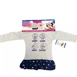 Minnie Mouse Disney Junior 2 Pack Fashion Tops New Size 2T Pink Cute Outfit