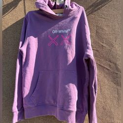 Off white Men’s Sz Medium Purple Graphic Pullover Hoodie As Soon As Possible