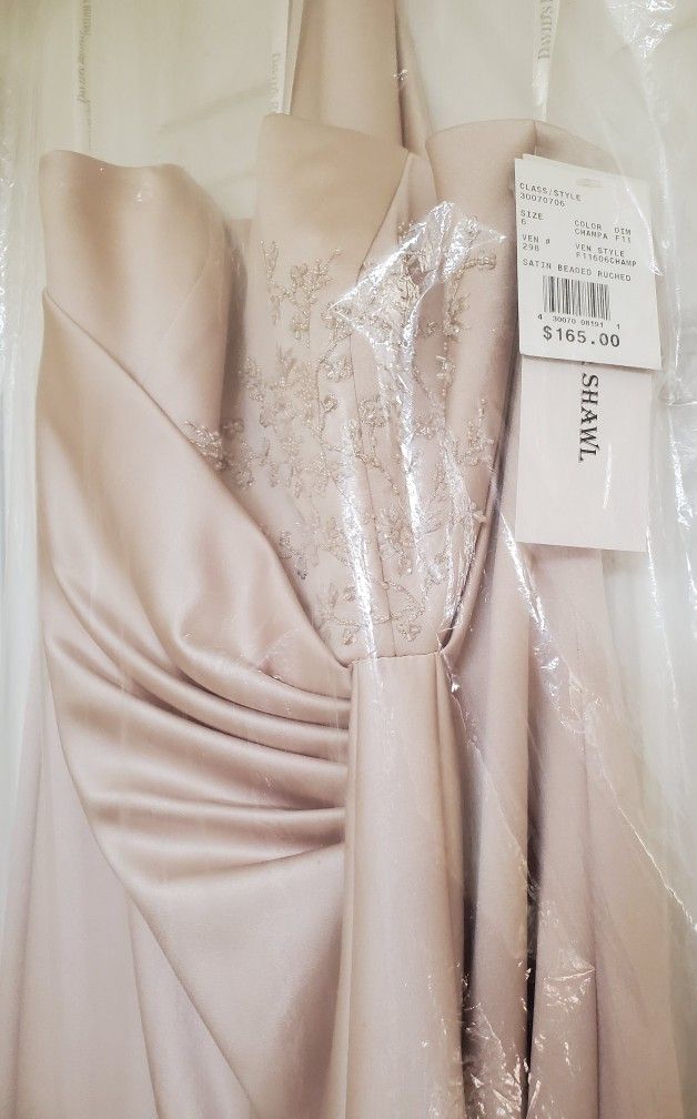 David´s Bridal Satin Bridesmaid Dress