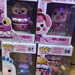 Candy Land Funko Pop Lot – Queen Frostine, King Kandy, Mr. Mint & Jolly