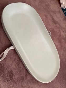 Sage green Oval Baby Changing Pad