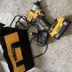 Impact Drill With Charger And Battery And Carrying Case