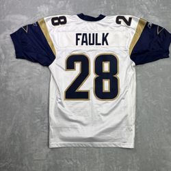 🔥Vintage NFL Marshall Faulk #28 St. Louis Rams Reebok Mens Jersey - Size 48-XL