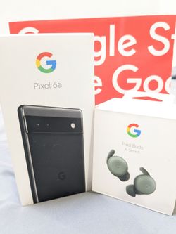 Google Pixel 6a UNLOCKED + Pixel Bluetooth Earbuds