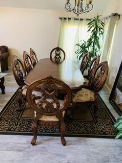 Beautiful dining room set could be used with 6 or eight chairs
