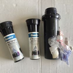 NEW Hunter Sprinkler Heads 4” Pro-Spray 15 Ft. + PGP Rotary w/ Key