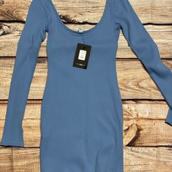 Knit Blue Dress New