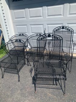 Wrought iron chair set