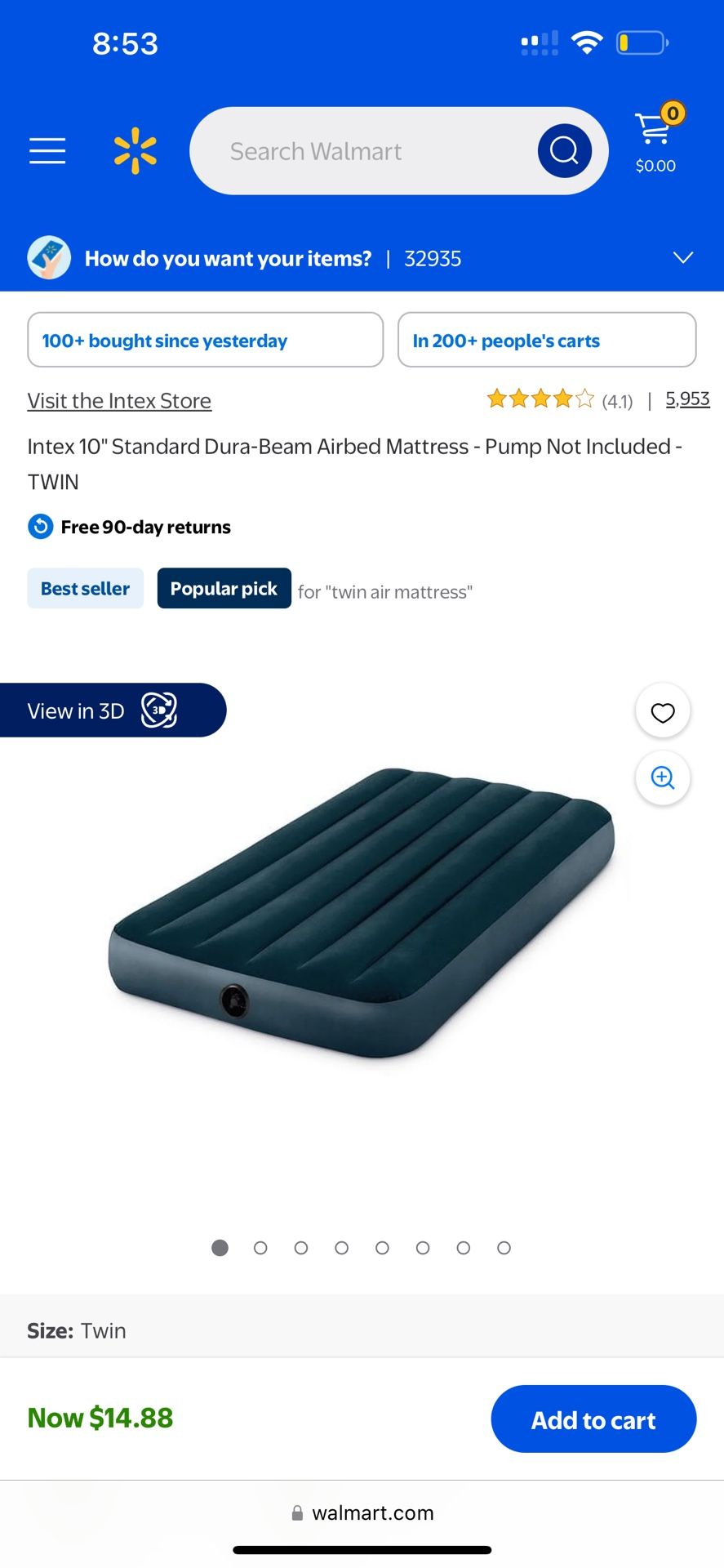 Blow up mattress w/ pump!