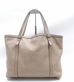 Authentic Gucci Microguccissima Leather Tote Large – Beige