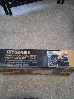 Tevlaphee Twin Bar Double Hook Steering Wheel Lock