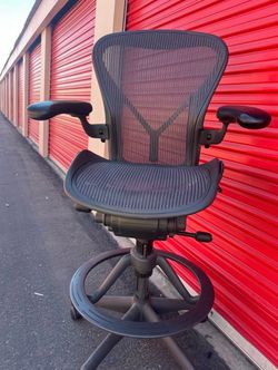 Herman Miller Aeron drafting stool office chair