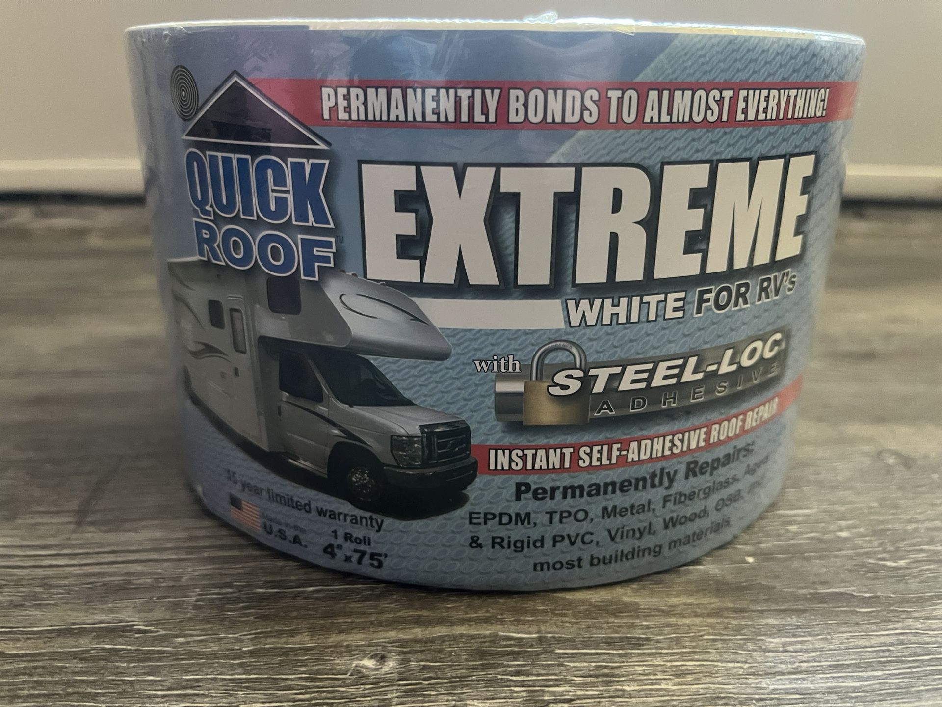 QUICK ROOF EXTREME (White for RV’s) 4” X 75’