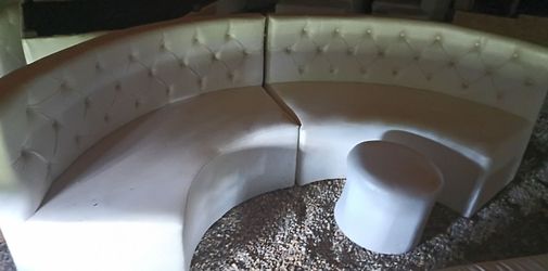curved tufted booth sofa/ sectional banquette seating
