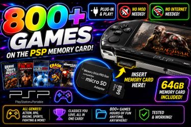 800+ Games for PSP 1000 2000 3000