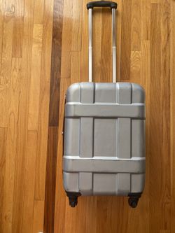 Silver/grey Spinner Luggage
