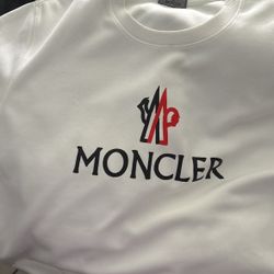 Mens White Moncler Sweater XL