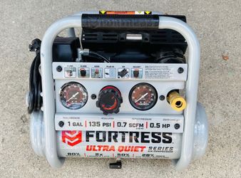 Fortress 1 Gallon, 135 PSI Ultra Quiet, Oil-Free, Hand-Carry Jobsite Air Compressor