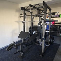 Smith Machine 2001 | Multi-Use Adj Bench | Gym Equipment | Fitness | Squat Rack | Excercise |🔴WEIGHTS AND BARBELL SOLD SEPARATELY 🔴 FREE DELIVERY 🚚