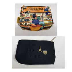 L' Occitane and Lancome Cosmetic Bags NEW
