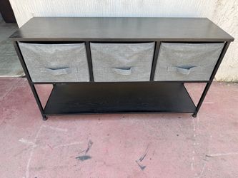 Storage Console Table with 3 Fabric Drawers