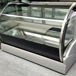 48" Countertop Refrigerated Cake Pie Display Case Curved Glass Refrigerator