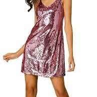 Pink sequin dress
