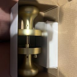 Golden Warm Bathroom Doorknobs 