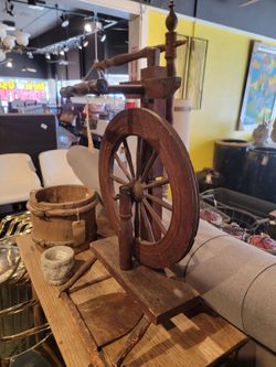 Antique/ Spinner/ W. Hopkins/ wood..as is SKU H8FDDX