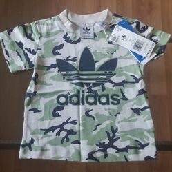 Adidas Infants Camouflage Tee Shirt Size 12M Brand New With Tags