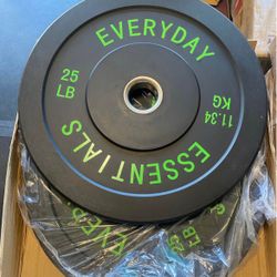 New Pair Of 25 Pounds Bumper Weight