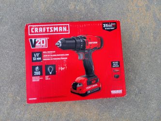 Craftsman 20v 1/2-in Keyless Drill Kit (Batt & Charger, New)