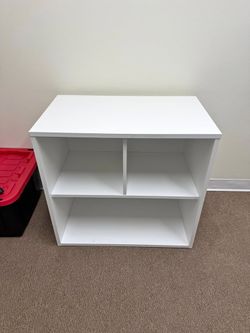 White 3-Cube Bookcase — Brayden Studio "Prattsburgh" (Wayfair), 28.5"H × 30" W
