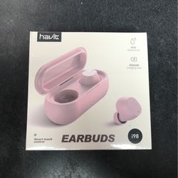 HavIt HVTWS-I98-PK I98 Wireless Earbuds With Charging Case Pink