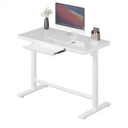 Unopened - Glass Top Standing Desk 