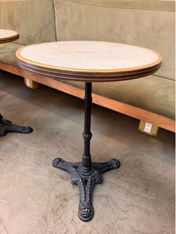 Marble French bistro tables