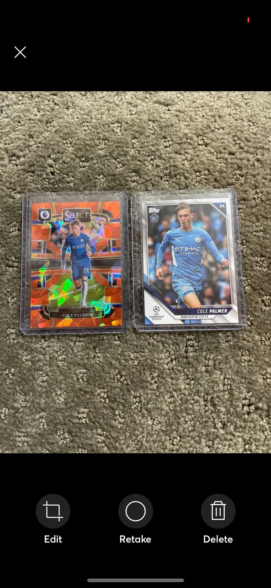Soccer Cole Palmer Orange Ice Prizm /145 & Rookie