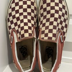 Burgundy Vans Original Slip One