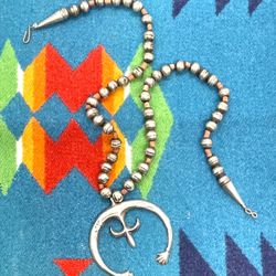 Old Pawn 900 Silver & Coral Handmade Necklace