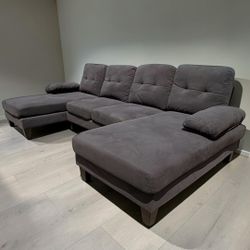 FREE DELIVERY | Gray U Shape Sectional 
