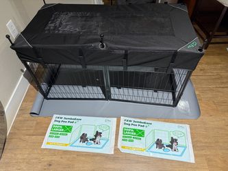 FXW Rollick Dog Rabbit PlayPen Puppy Training Set 6 Panels 24" Metal Door Collapsible Camping Outdoors