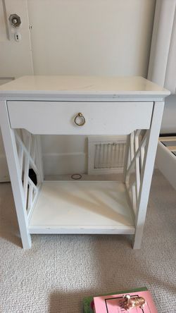 White Side table h