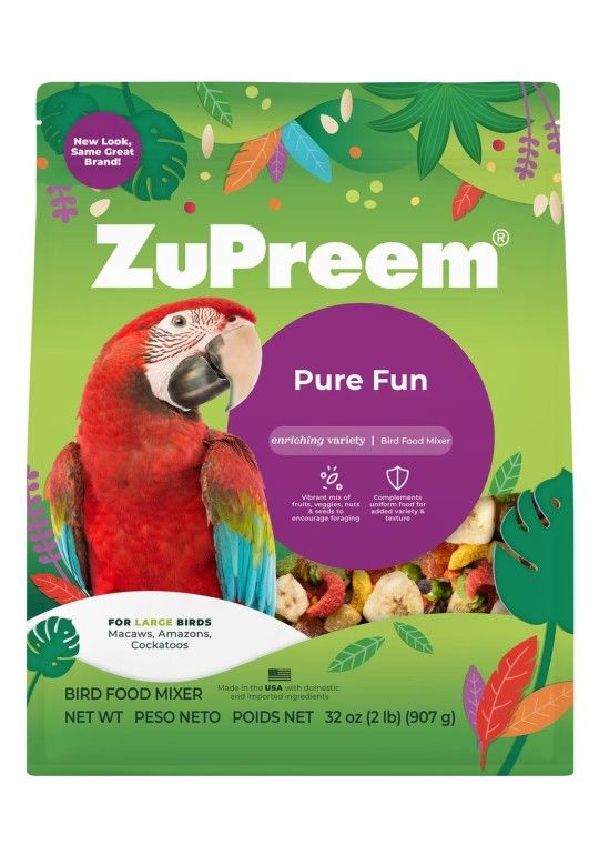 ZuPreem Pure Fun Large Bird Dry Food Mixer 2lbs Bag
