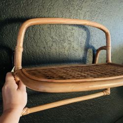 Brand New Rattan Wall Shelf with Rack