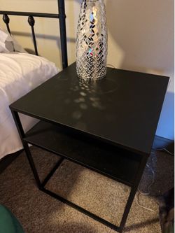 Black side table