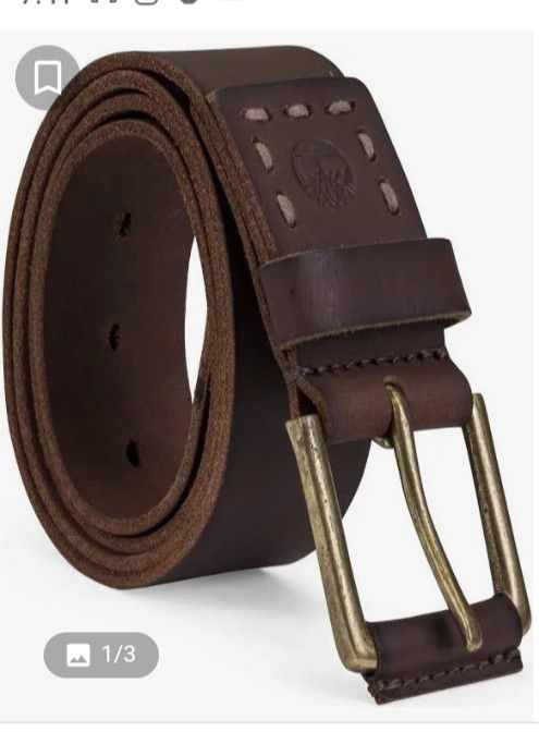 Timberland Men's Genuine Leather Belt Size 36