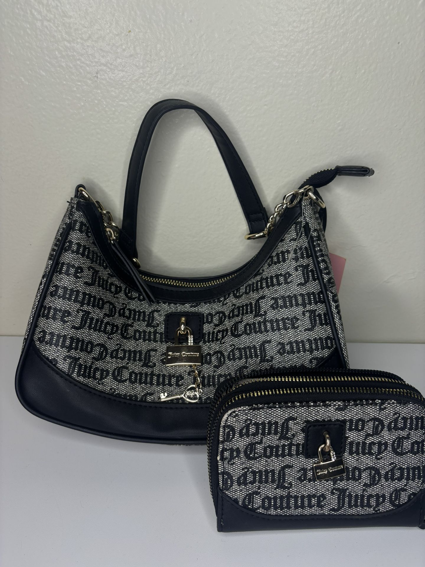 juicy couture shoulder bag + wallet 🔐🖤