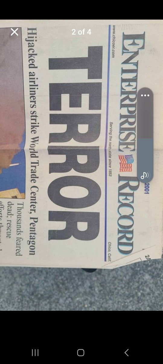 Newspaper From Day After 9/11