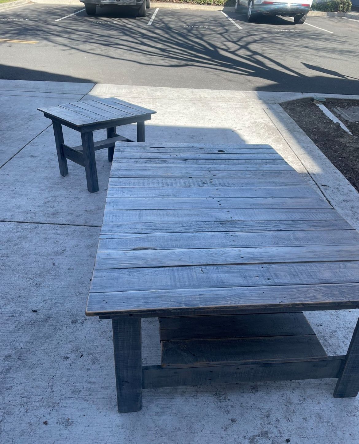 Rustic Coffee Table And Side Table Set